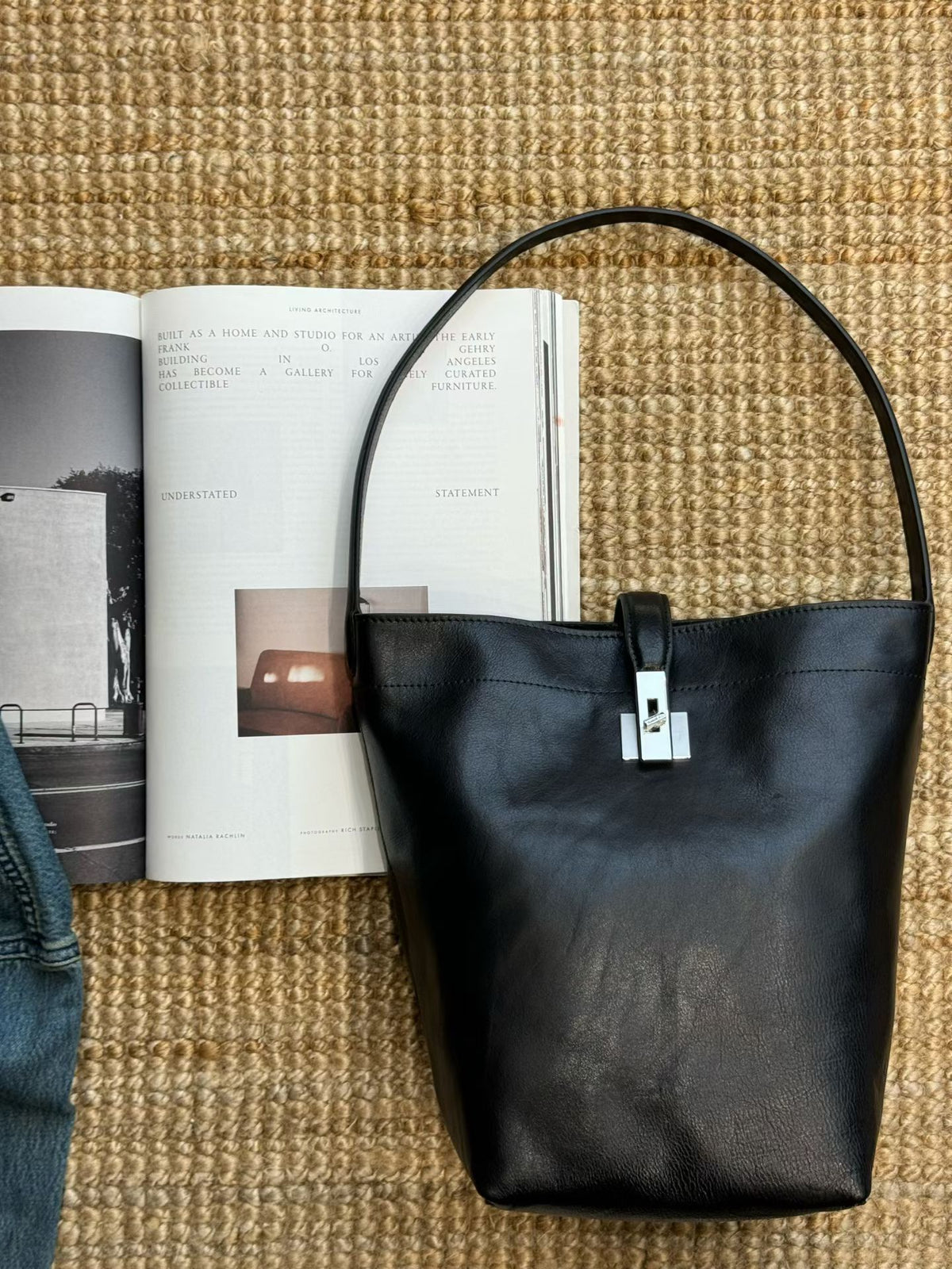 Handmade Full-Grain Leather Bag | Vintage Tote & Shoulder Bag
