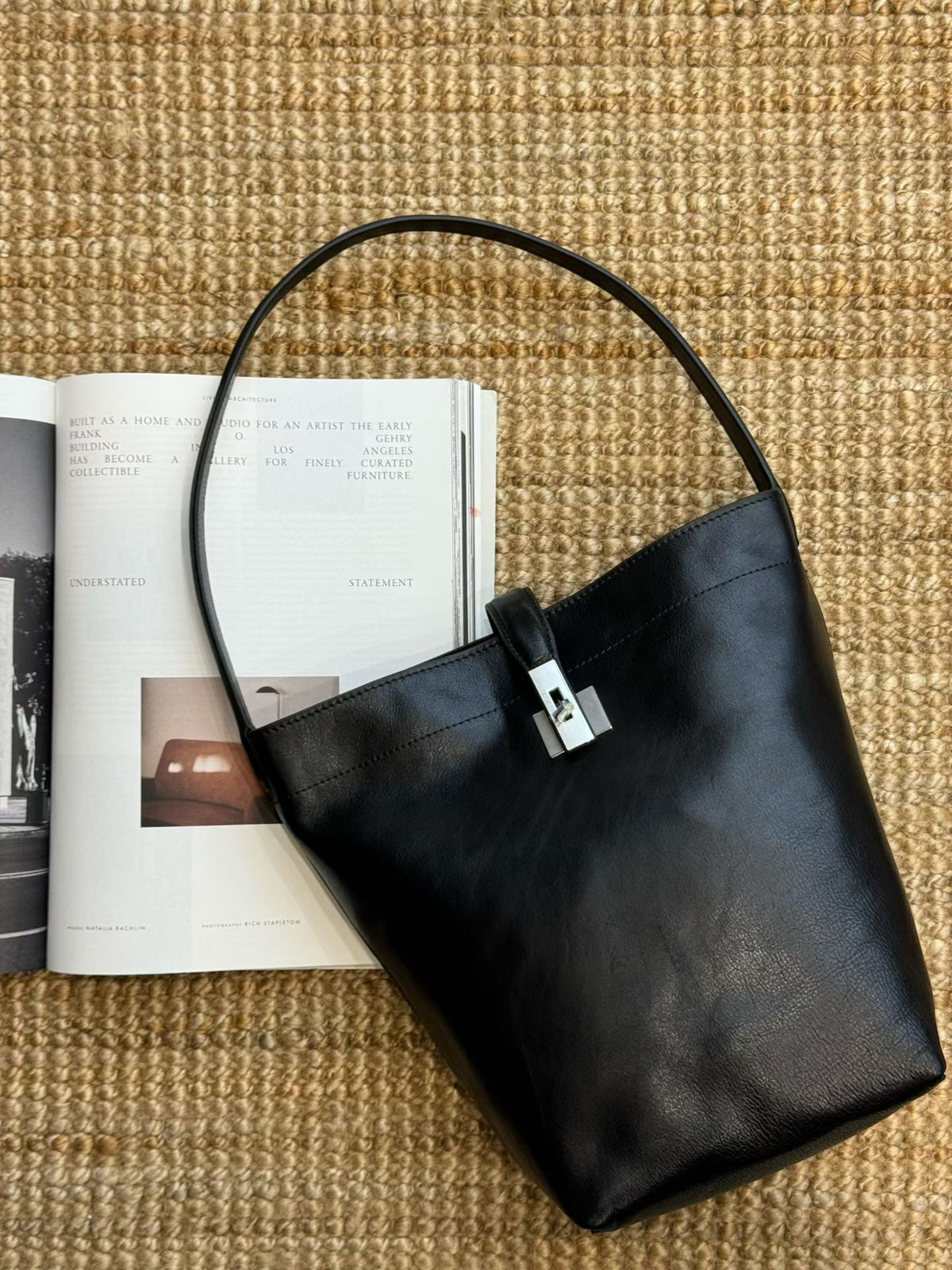 Handmade Full-Grain Leather Bag | Vintage Tote & Shoulder Bag
