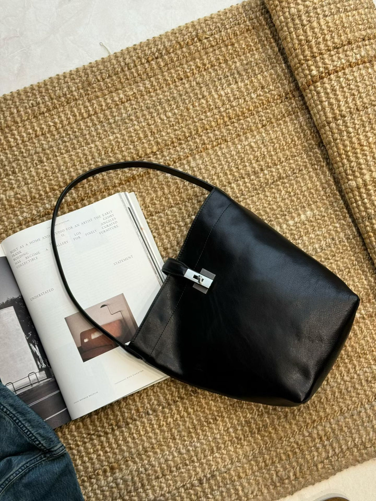 Handmade Full-Grain Leather Bag | Vintage Tote & Shoulder Bag