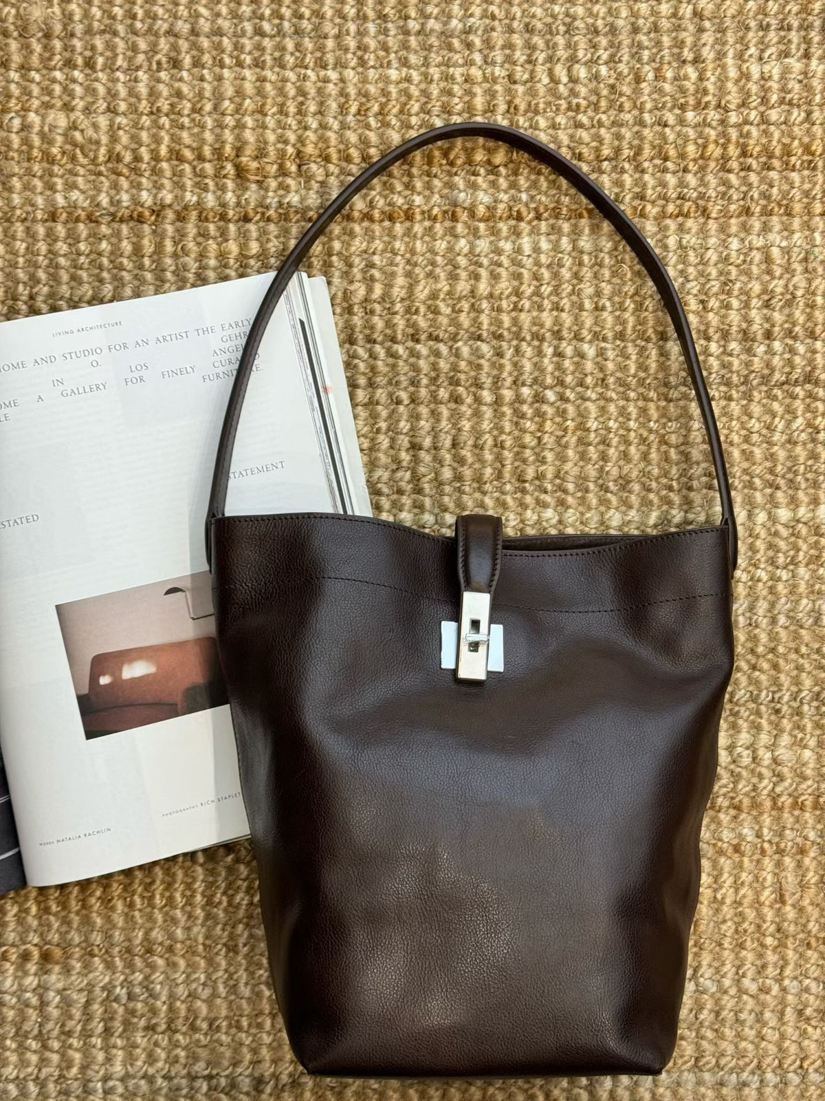 Handmade Full-Grain Leather Bag | Vintage Tote & Shoulder Bag