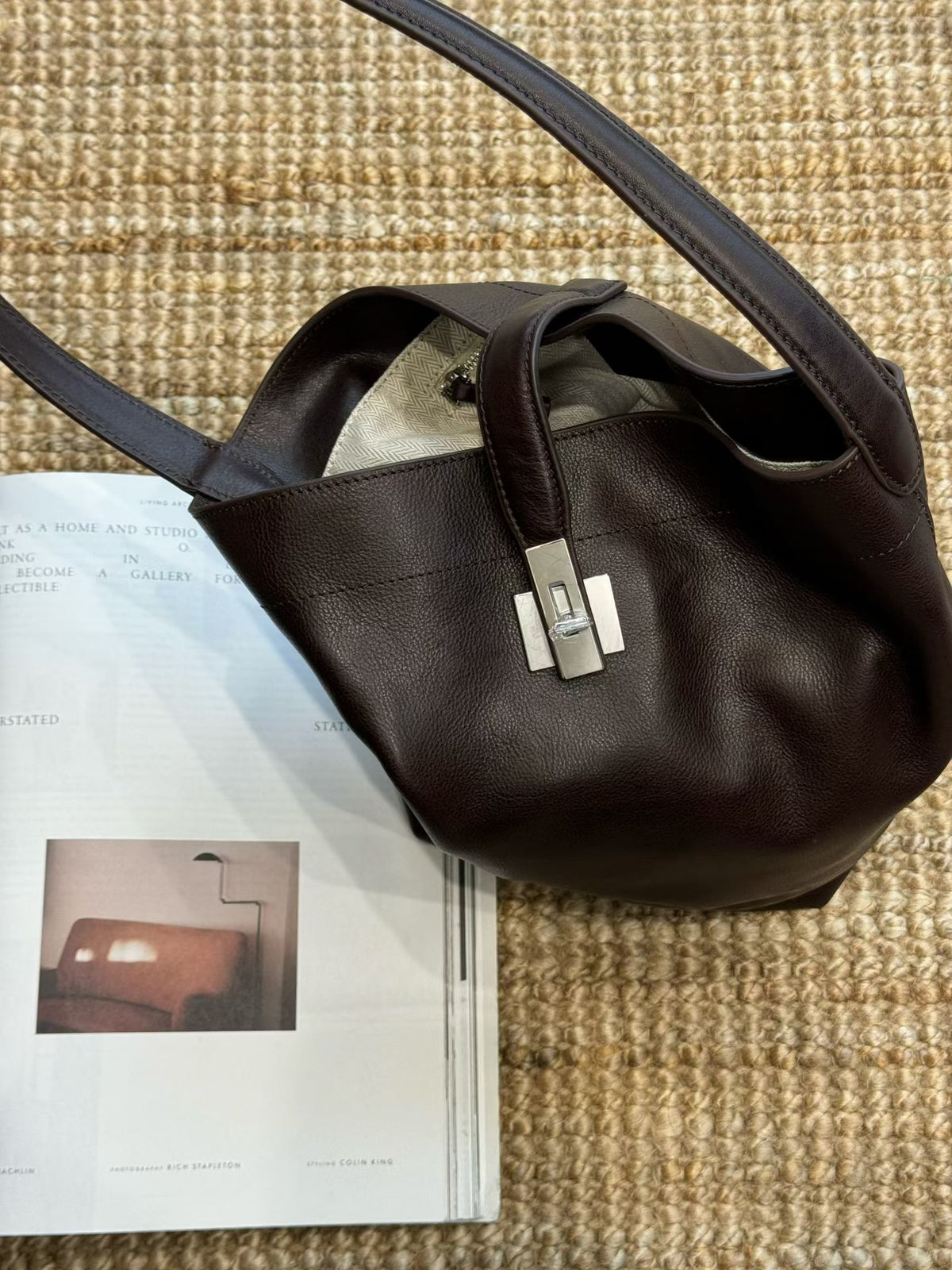 Handmade Full-Grain Leather Bag | Vintage Tote & Shoulder Bag